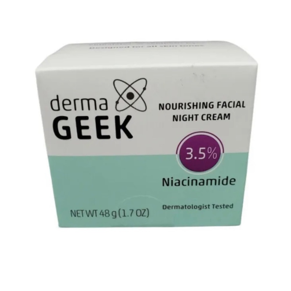 dermaGEEK Nourishing Facial Night Cream Niacinamide, 1.7 fl oz